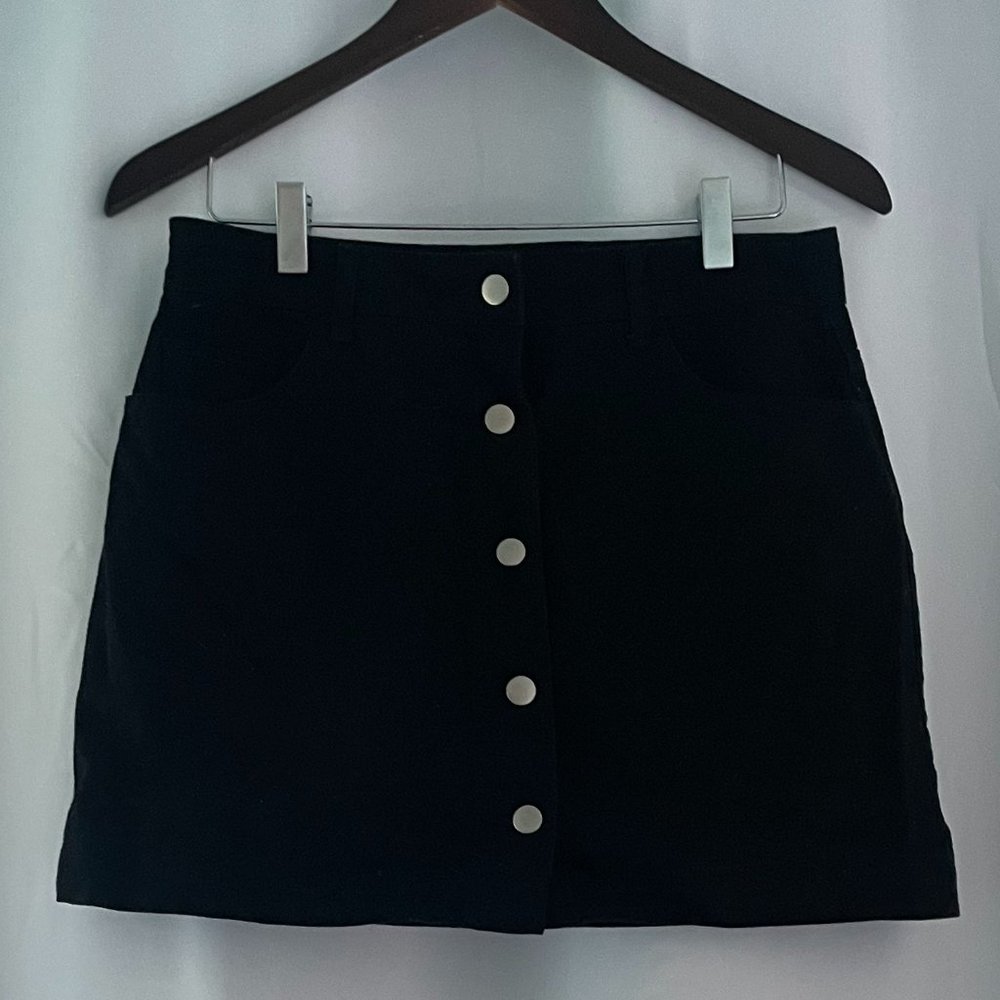 Black Denim Skirt